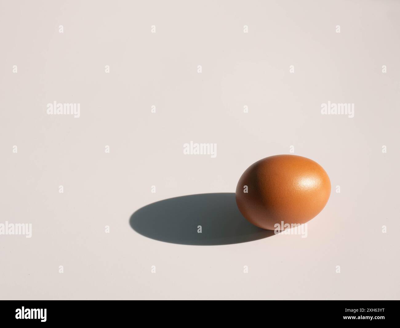 Ei auf weißem Hintergrund Stockfoto