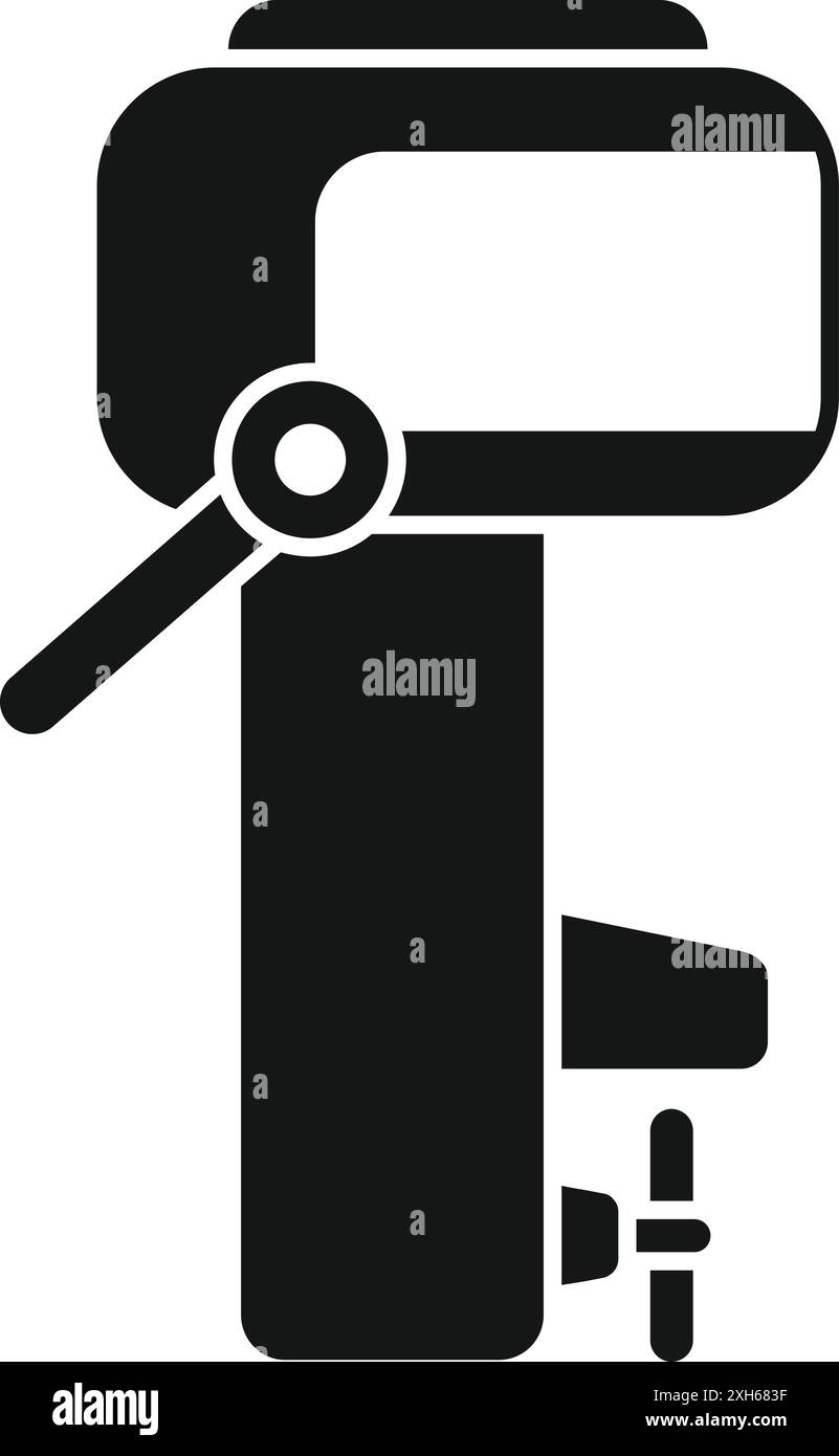 Ein einfaches Symbol für den Bootsmotor, das Leistung, Geschwindigkeit und die Freude an der Fahrt auf dem Wasser repräsentiert Stock Vektor