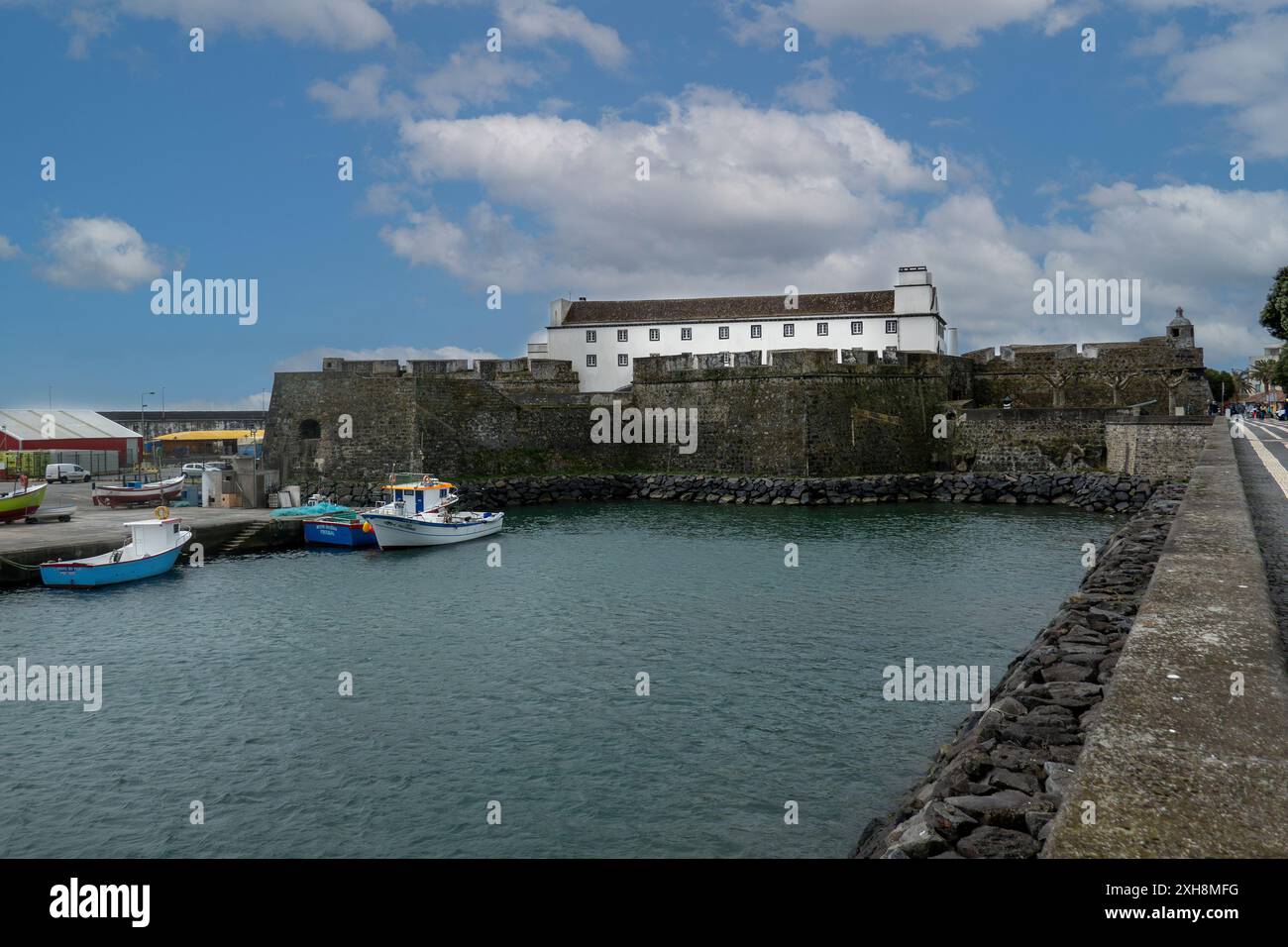 Fort São Brás (Fuerte de San Blas), in Ponta Delgada, Sao Miguel, Insel Azoren, Portugal, heute als Museum genutzt Stockfoto