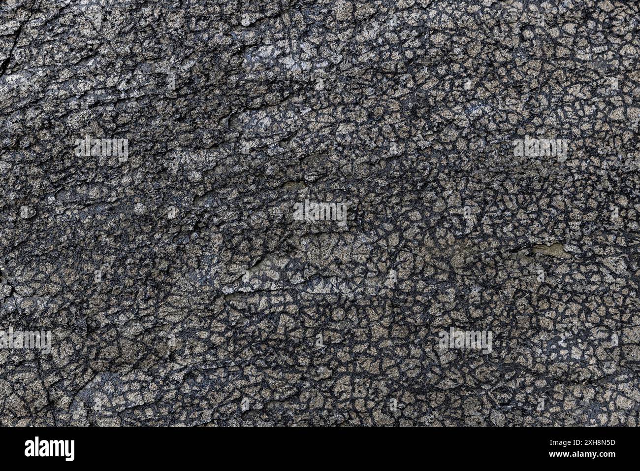 Reales Lavagegestein Oberflächenmuster, island natürliche Hintergrundtextur Stockfoto