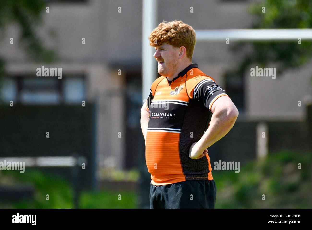 Port Talbot, Wales. 6. Juli 2024. Joshua Ford von Torfaen Tigers während des Spiels der JES Group Rugby League zwischen Aberavon Fighting Irish und Torfaen Tigers beim Aberavon Harlequins RFC in Port Talbot, Wales, Großbritannien am 6. Juli 2024. Quelle: Duncan Thomas/Majestic Media. Stockfoto