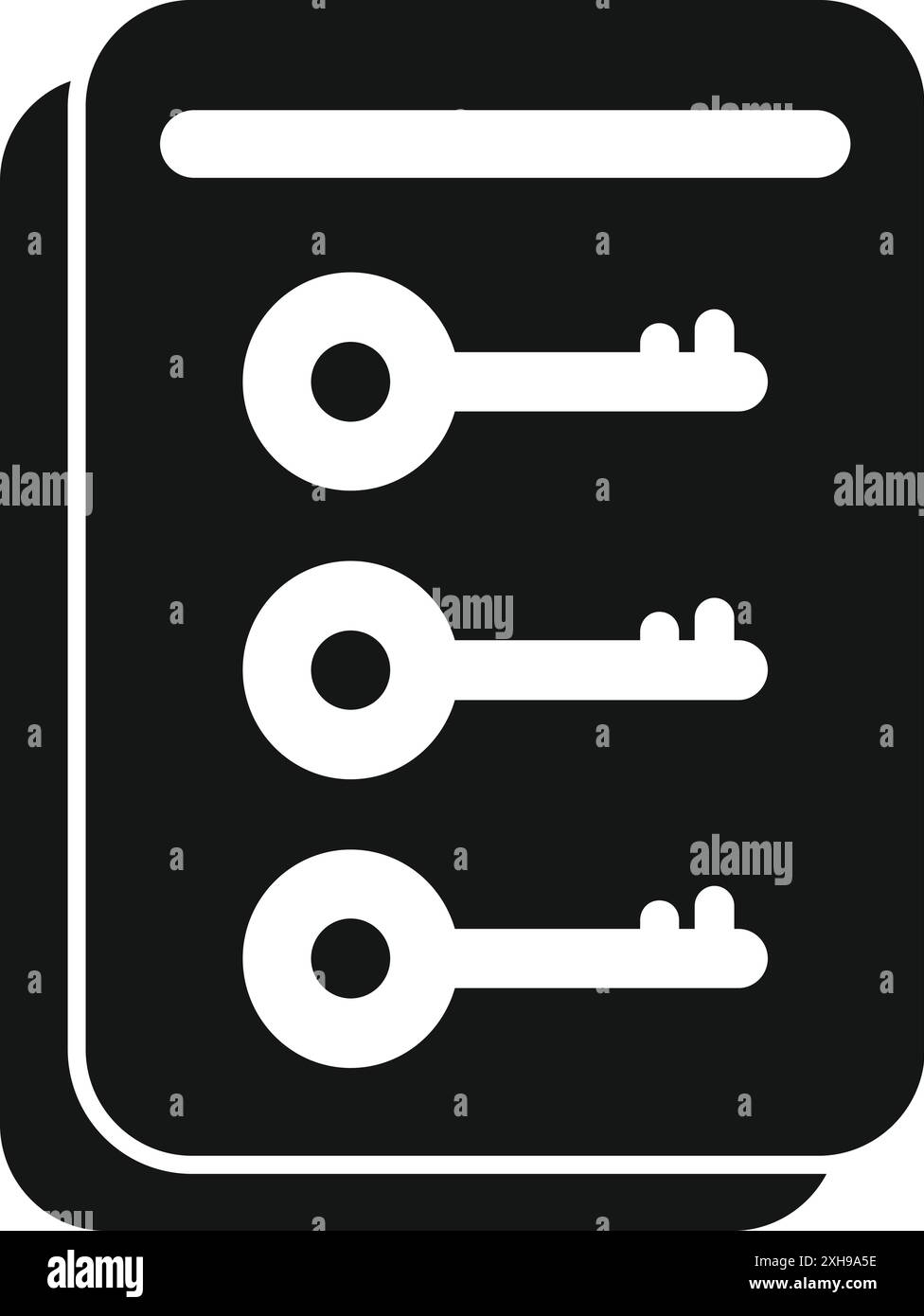 Password Manager schützt Benutzerdaten mit mehreren Schlüsseln und bietet so eine zusätzliche Sicherheitsebene Stock Vektor