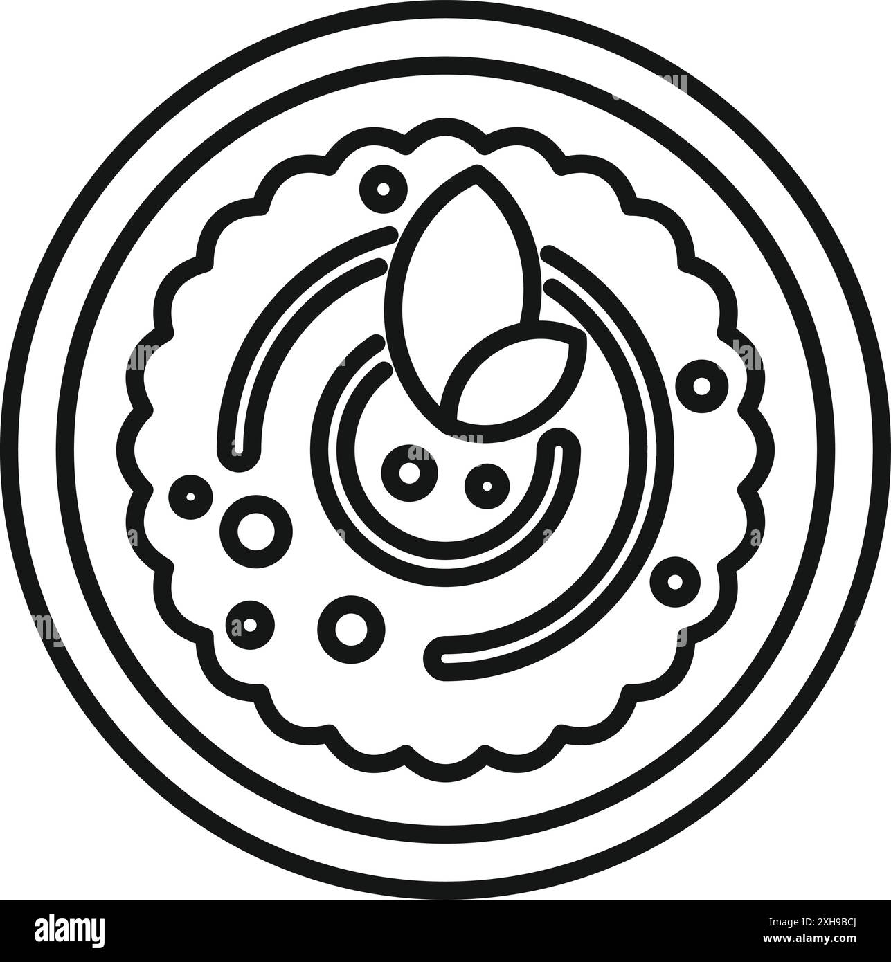 Köstliches Dessertmousse mit Schokolade und Minzblättern, perfekt für Menü, Rezeptbuch und mehr Stock Vektor