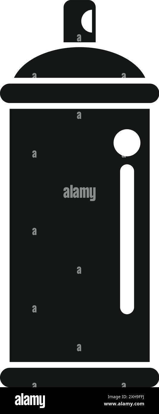 Schwarze Sprühdose für Graffiti, Wandbilder und Street Art Stock Vektor