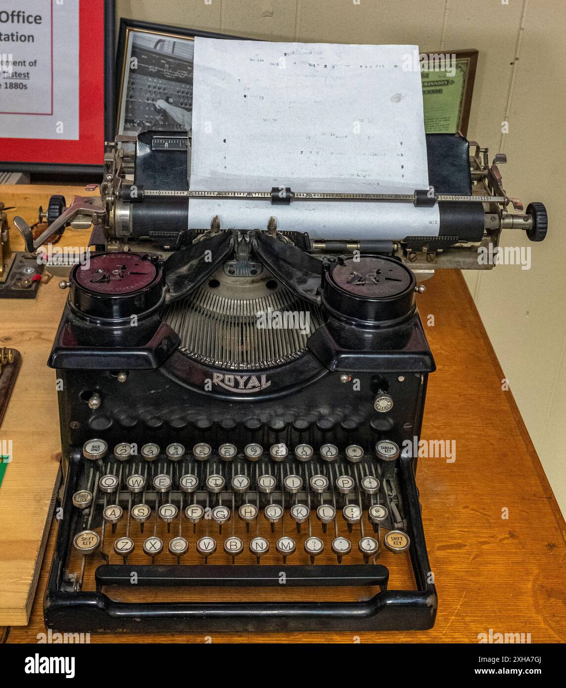 Nostalgische Gegenstände werden im „Wheels Museum“ Albuquerque, New Mexico, ausgestellt Stockfoto