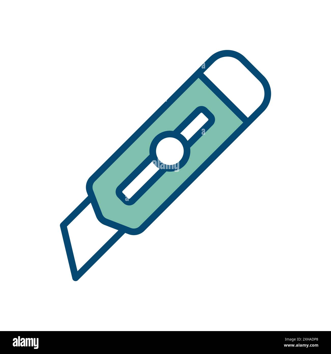 Cutter Messer Symbol Vektor Design Vorlage in weißem Hintergrund Stock Vektor