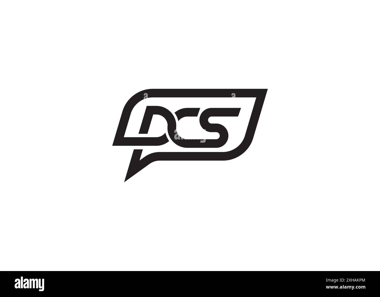 Design-Vorlage mit minimalem und professionellem P C S-Logo Stock Vektor