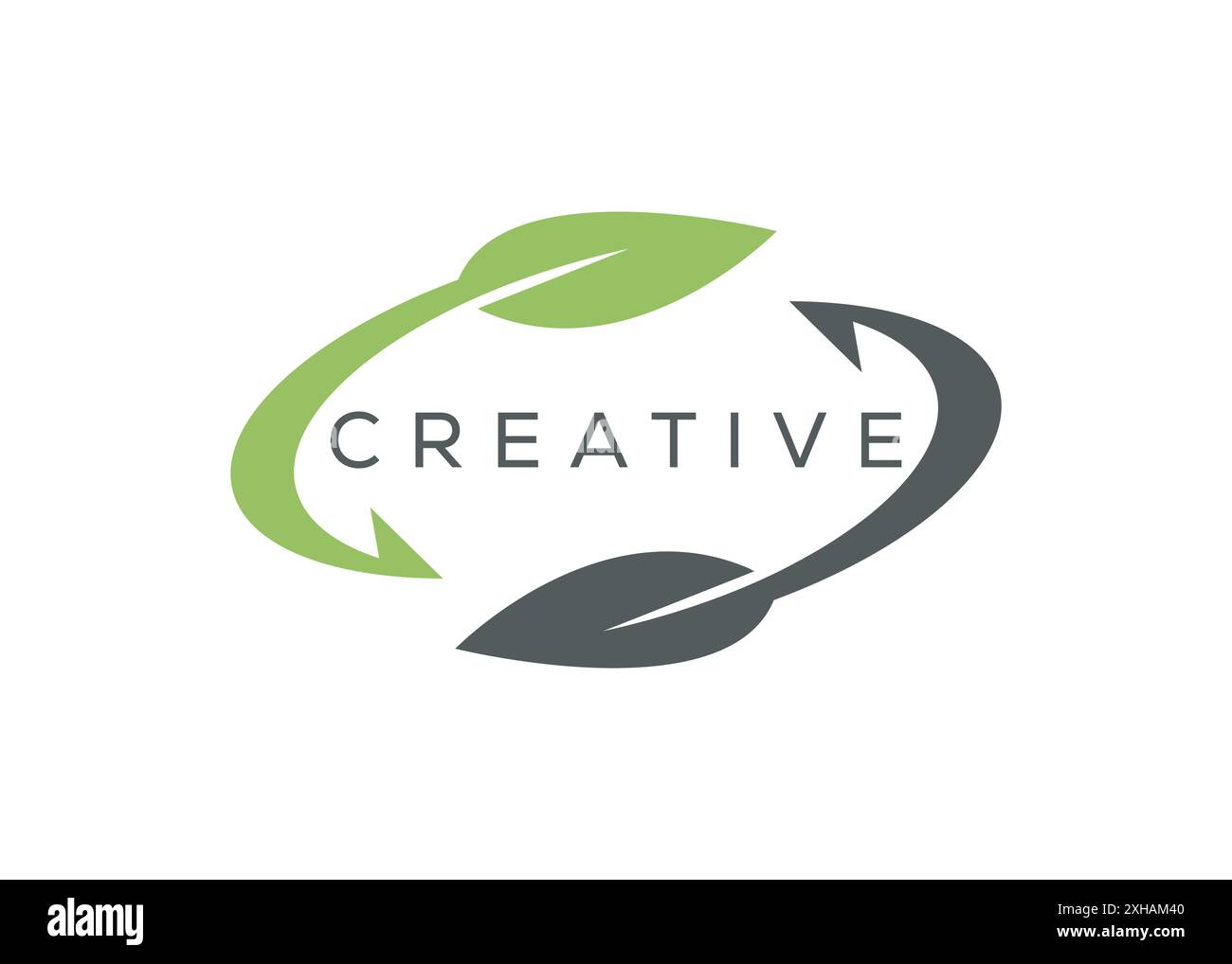 Minimales und professionelles Design mit Green Leaf-Logo Stock Vektor