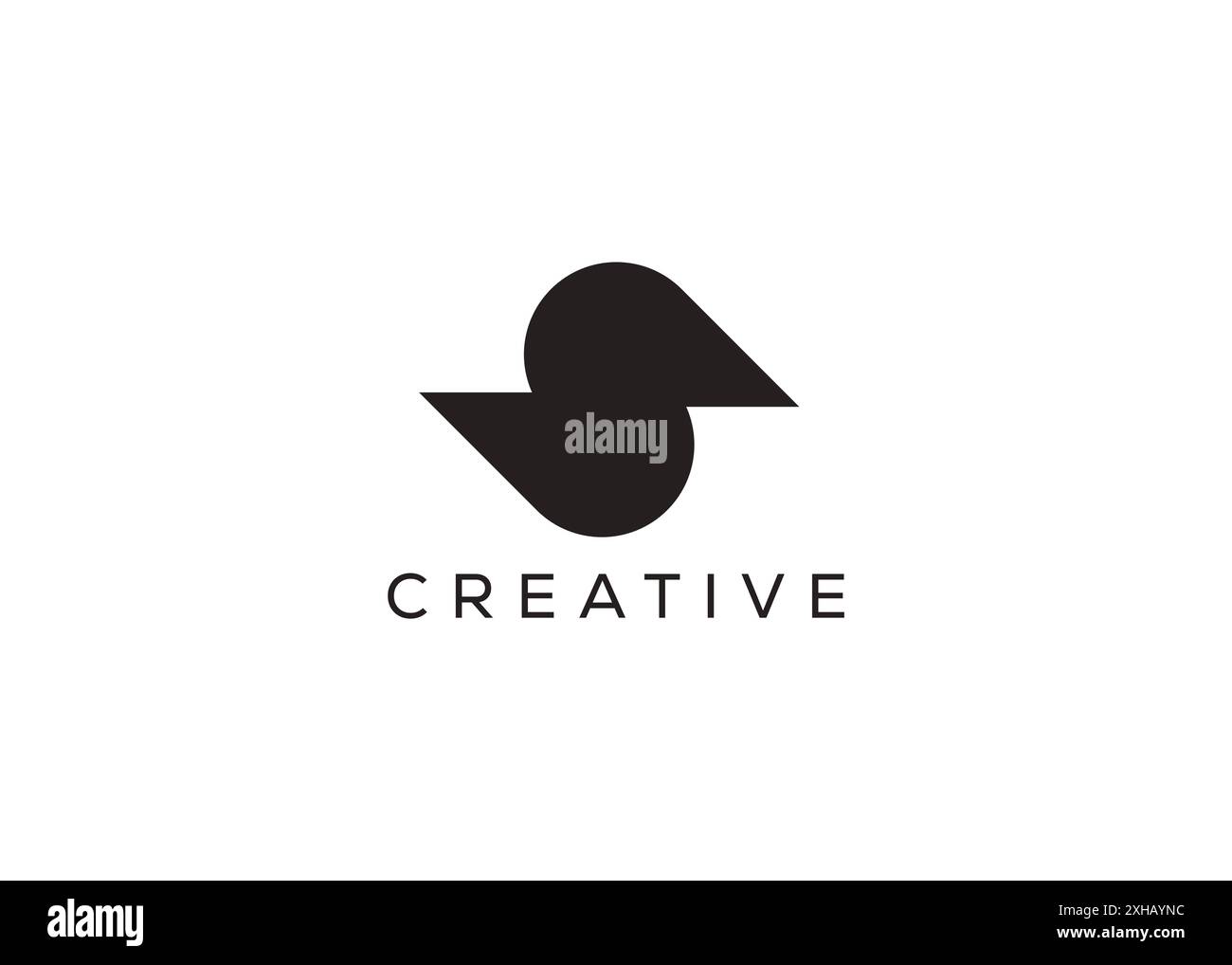 Minimales und professionelles Entenlogo Stock Vektor