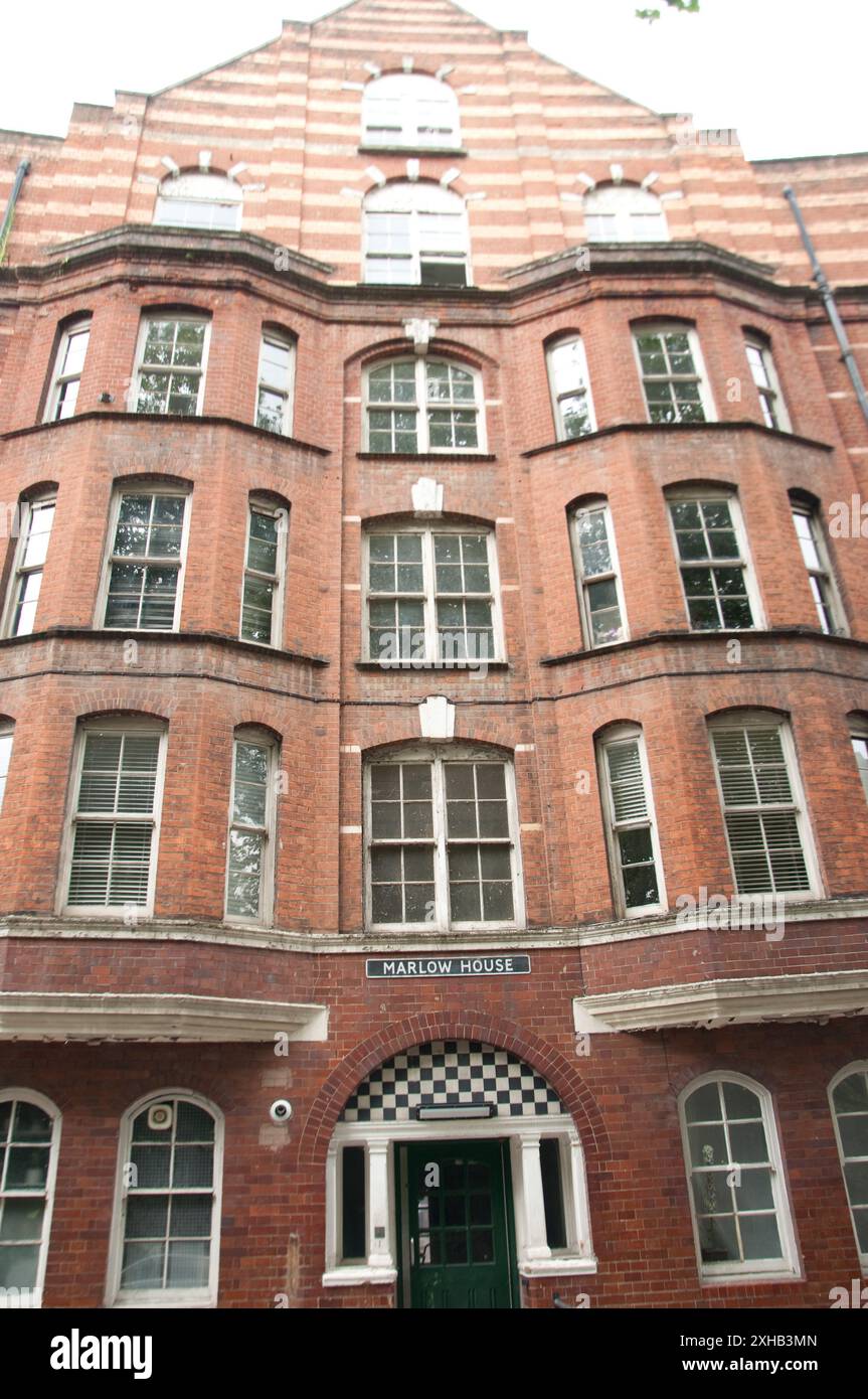 Marlow House, First Social Housing in London, Boundary Estate, Arnold Circus, Shoreditch, London, UK. Stockfoto