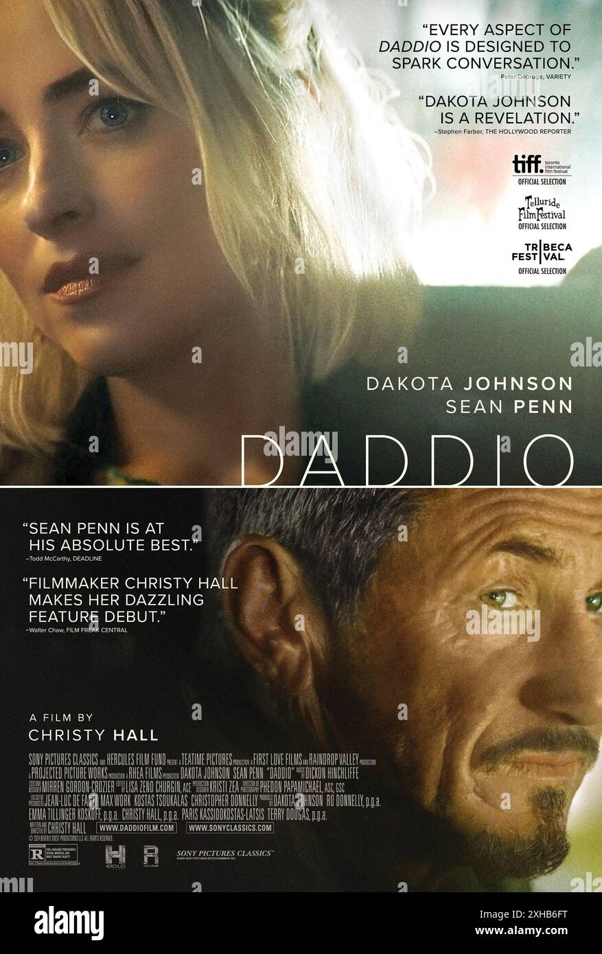 Daddio Poster Dakota Johnson & Sean Penn Stockfoto