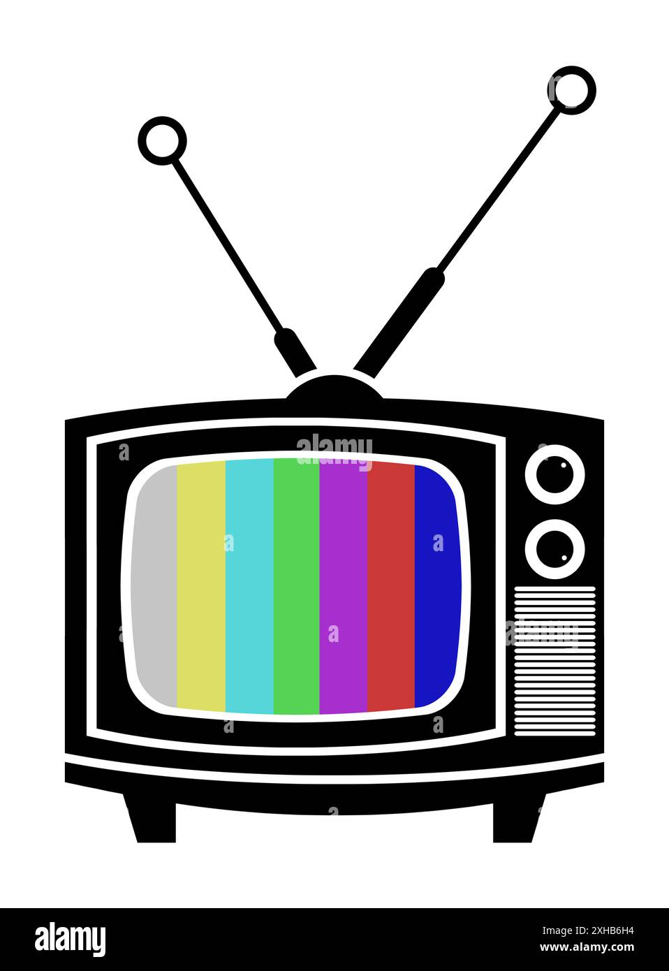 Retro-Fernseher Im Vintage-Stil Stockfoto