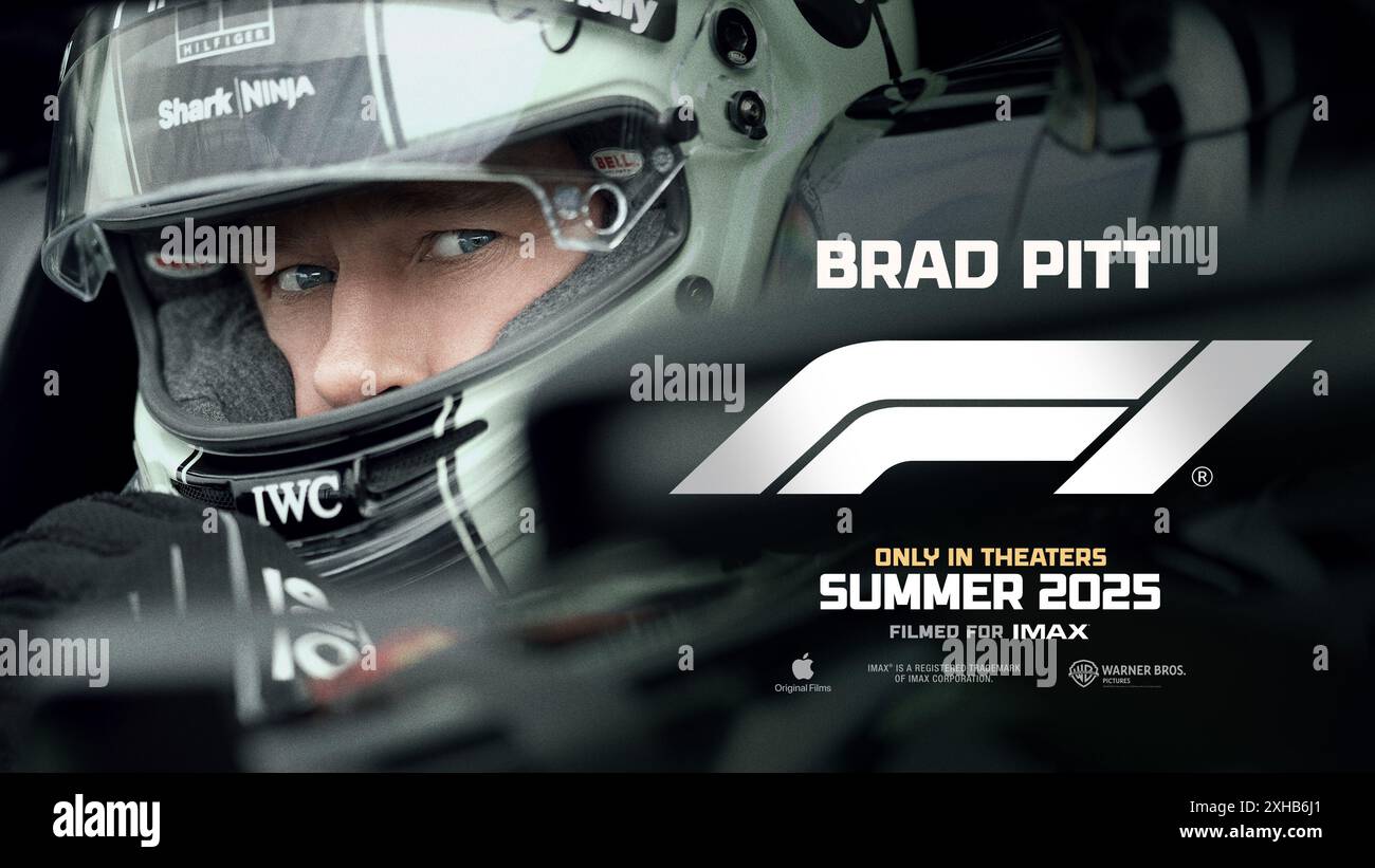 F1-Filmposter Brad Pitt Stockfoto