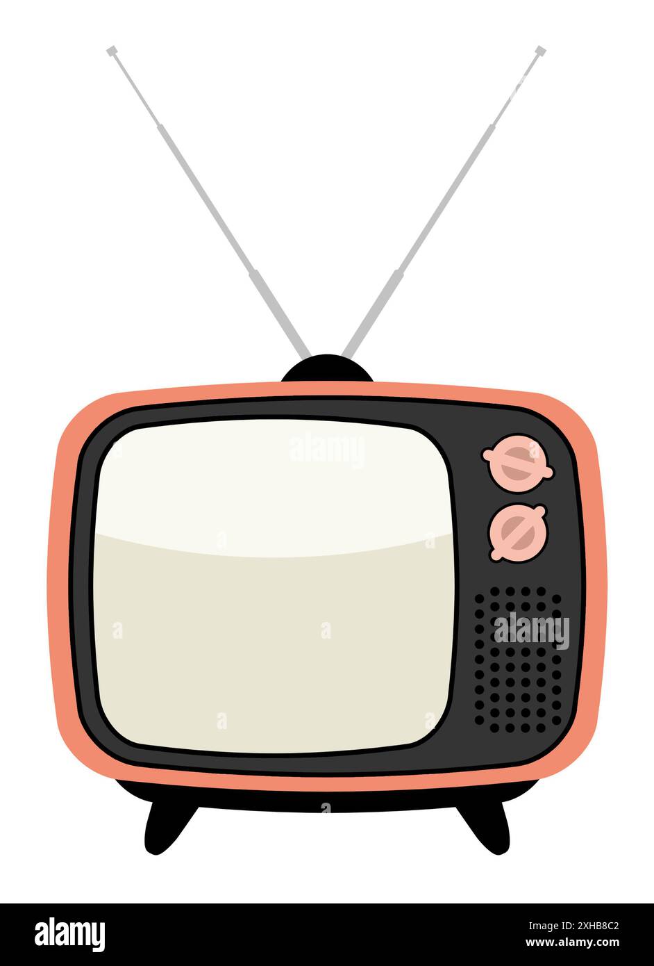 Ein Retro-Fernseher im Vintage-Stil Stockfoto