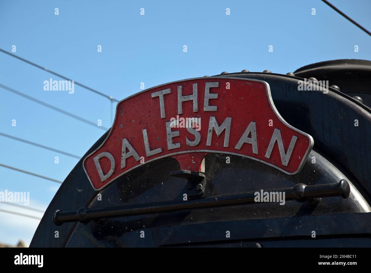 Dalesman Dampfzug. Machen Sie es sich mit der Carlisle Dampfeisenbahn in Yorkshire & Cumbria, Großbritannien, gemütlich. Stockfoto