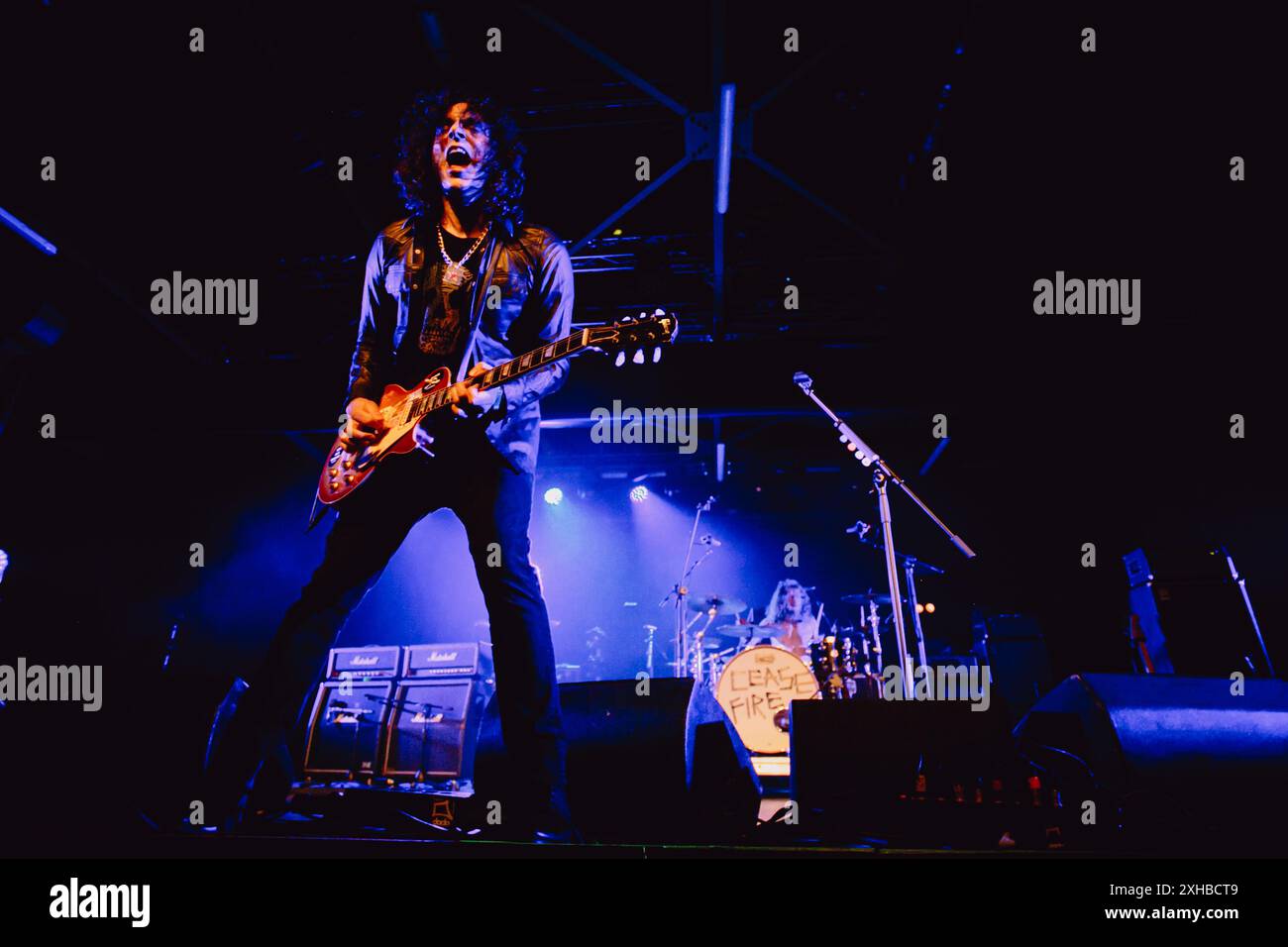 Die us-amerikanische Band The Last International tritt live in Turin auf und eröffnet für Tom Morello Stockfoto