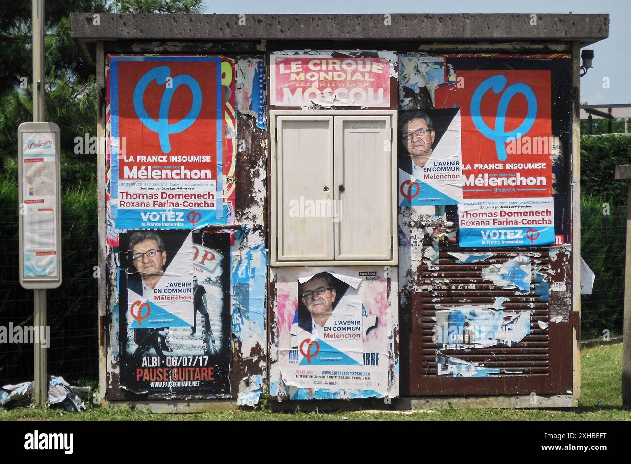 Poster Jean Luc Melenchon Stockfoto