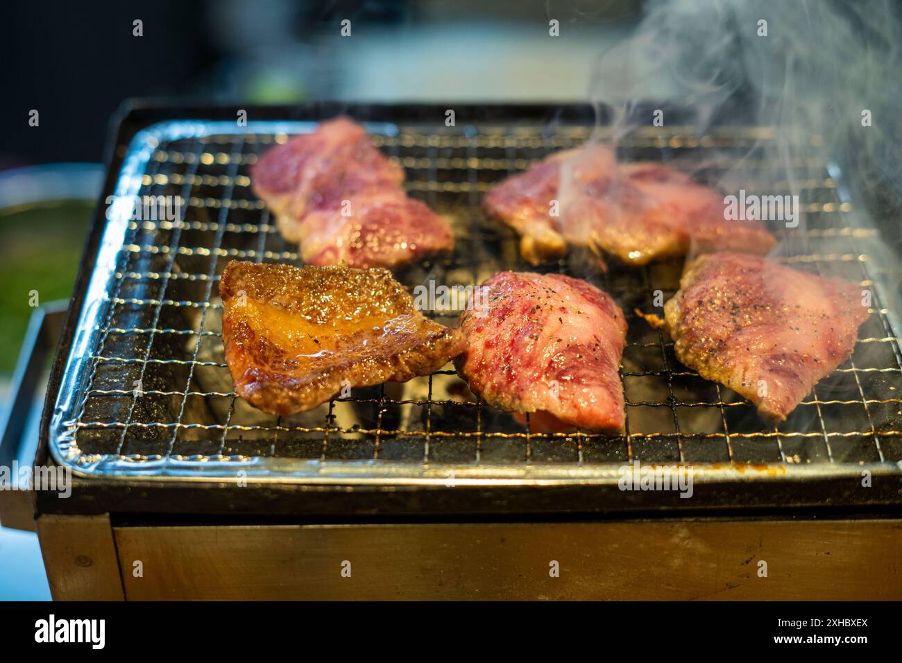 Wagyu Rindfleisch gegrilltes Restaurant Stockfoto