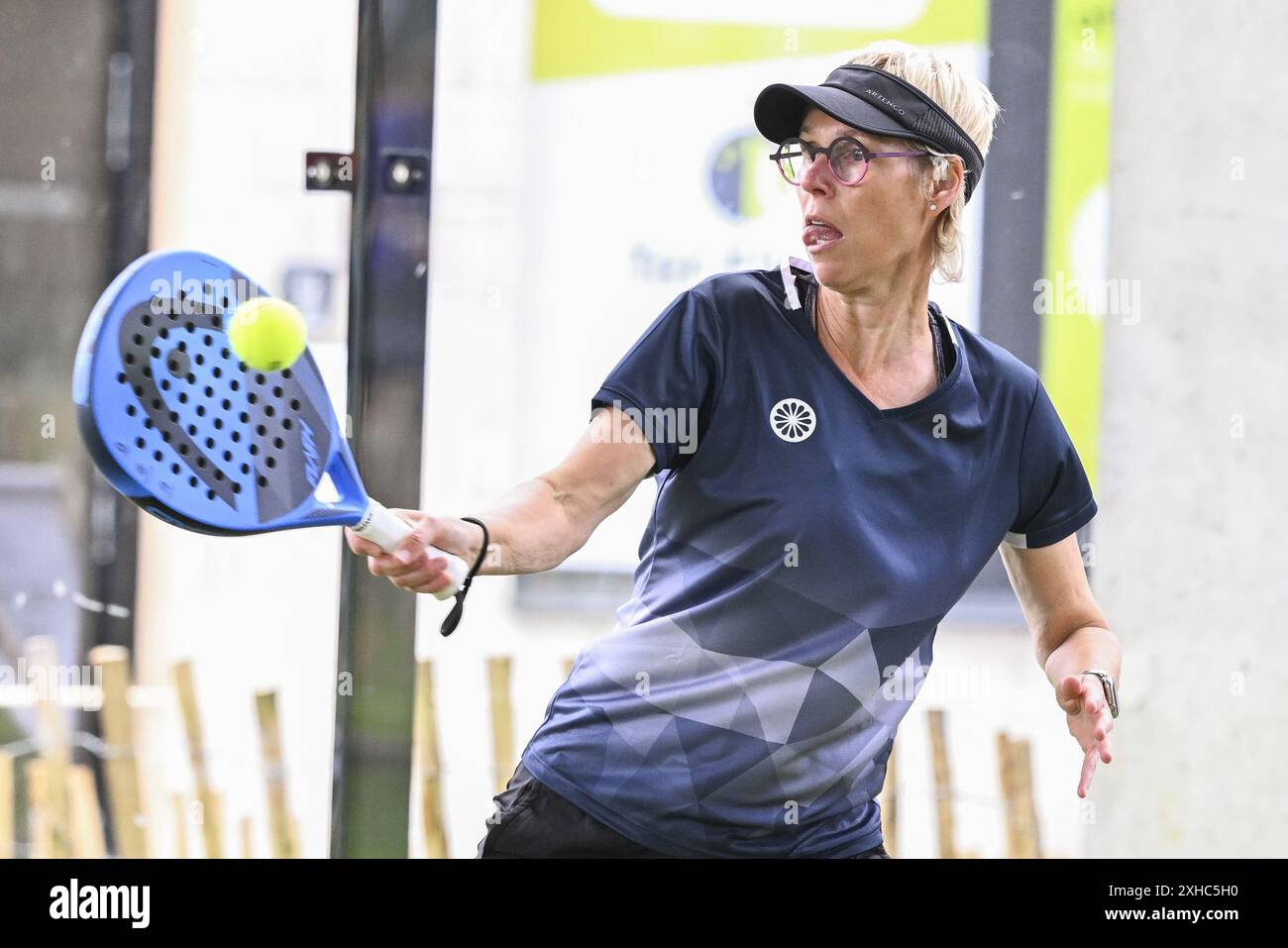 Boechout, Belgien. Juli 2024. Der belgische Els Callens wurde am Samstag, den 13. Juli 2024, in Boechout während der belgischen Meisterschaft Padel gezeigt. BELGA FOTO LAURIE DIEFFEMBACQ Credit: Belga News Agency/Alamy Live News Stockfoto