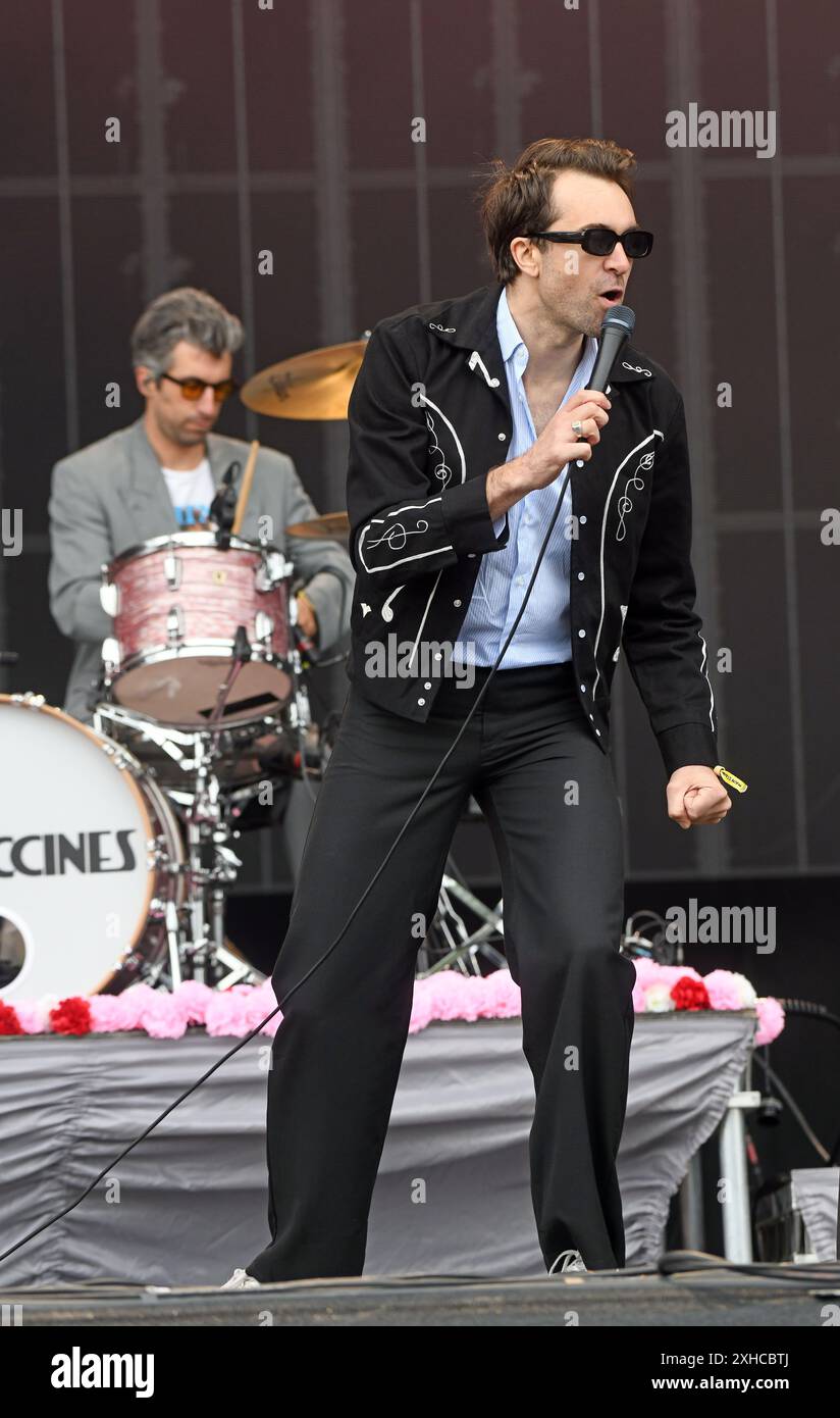 Die Impfungen beim Trnsmt Festival im Glasgow Green in Glasgow. Bilddatum: Samstag, 13. Juli 2024. Stockfoto