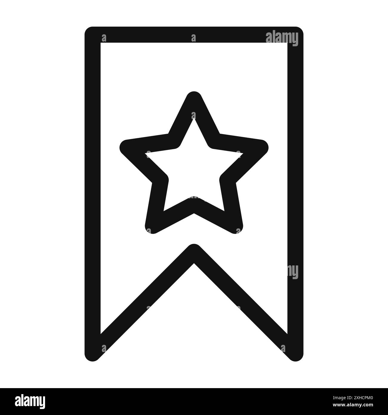 Lesezeichen-Symbol Vektorsymbol oder Zeichensatz-Sammlung in Schwarzweiß-Umrandung Stock Vektor