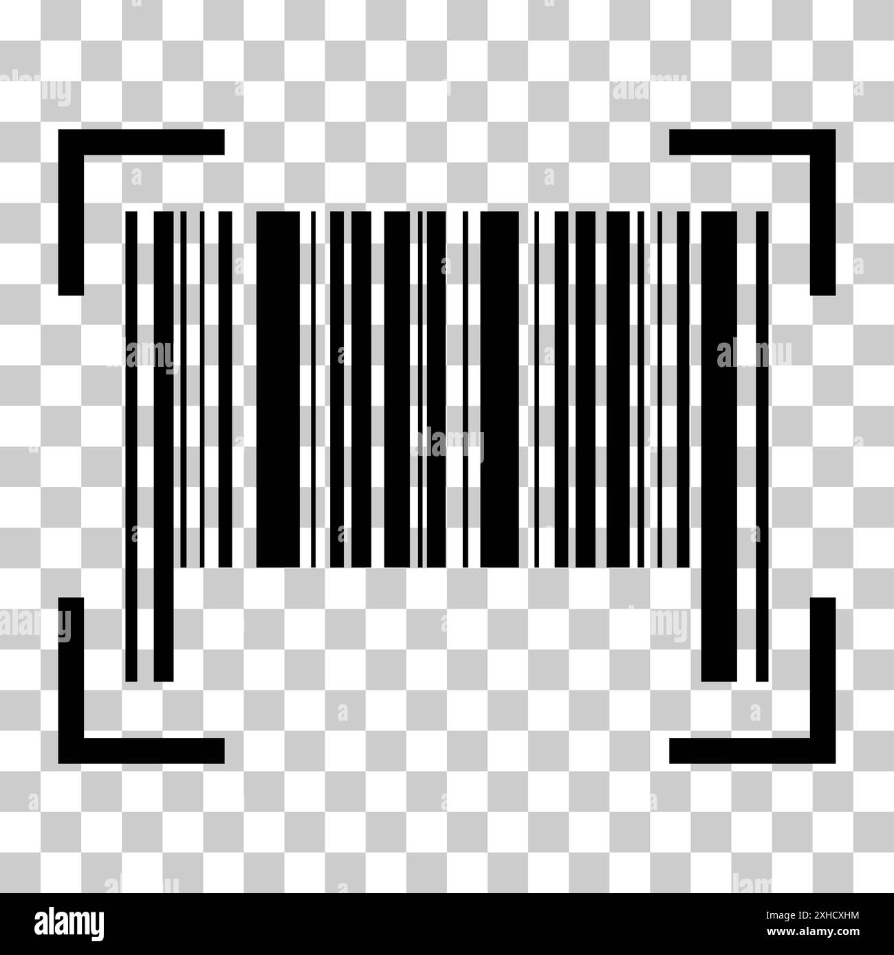 Barcode-Vektorsymbol. Barcode für flaches Web-Design. Isolierte Darstellung. Stock Vektor