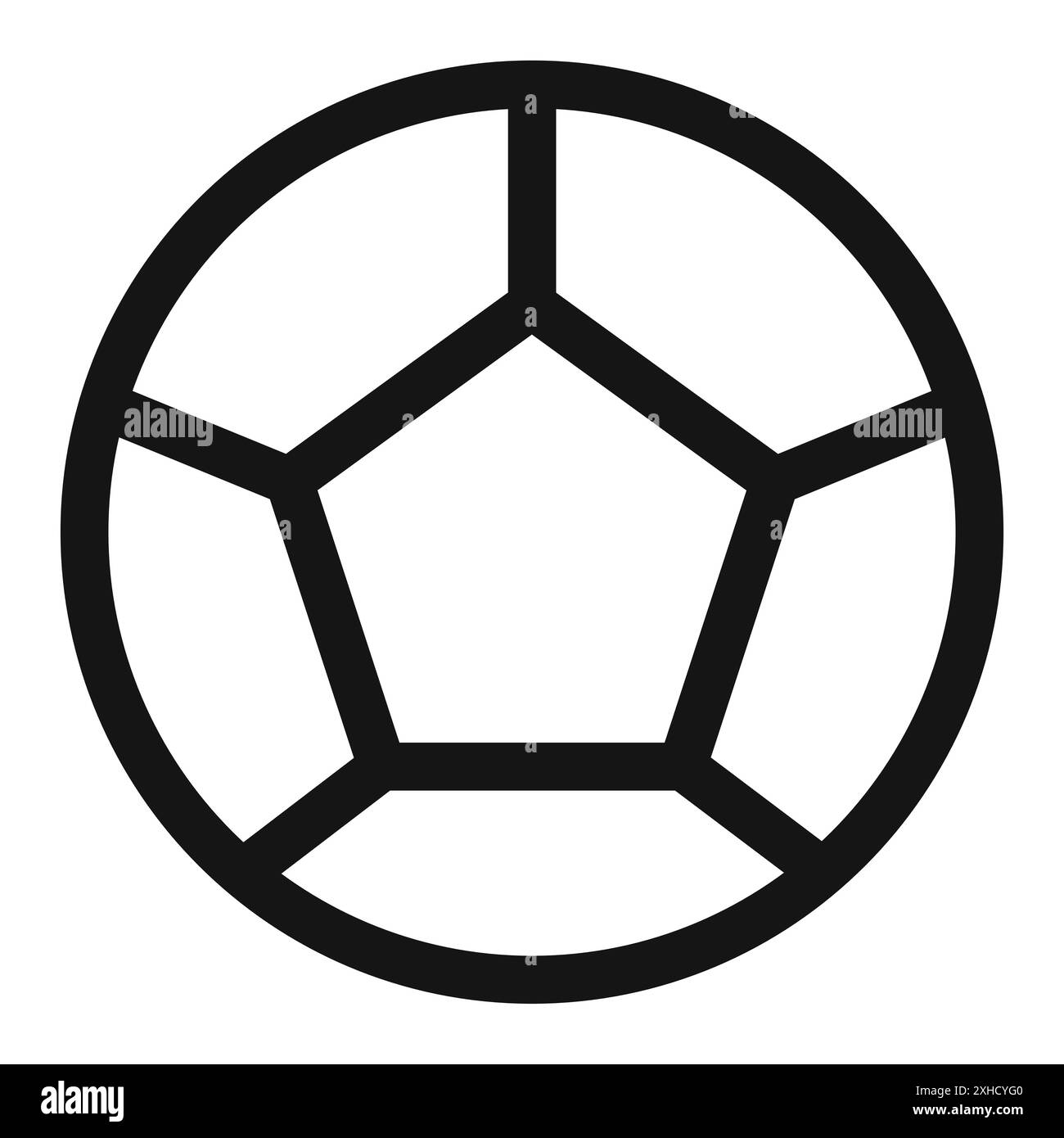 Football Icon Vector Symbol oder Zeichensatz Kollektion in schwarz-weißer Umrandung Stock Vektor