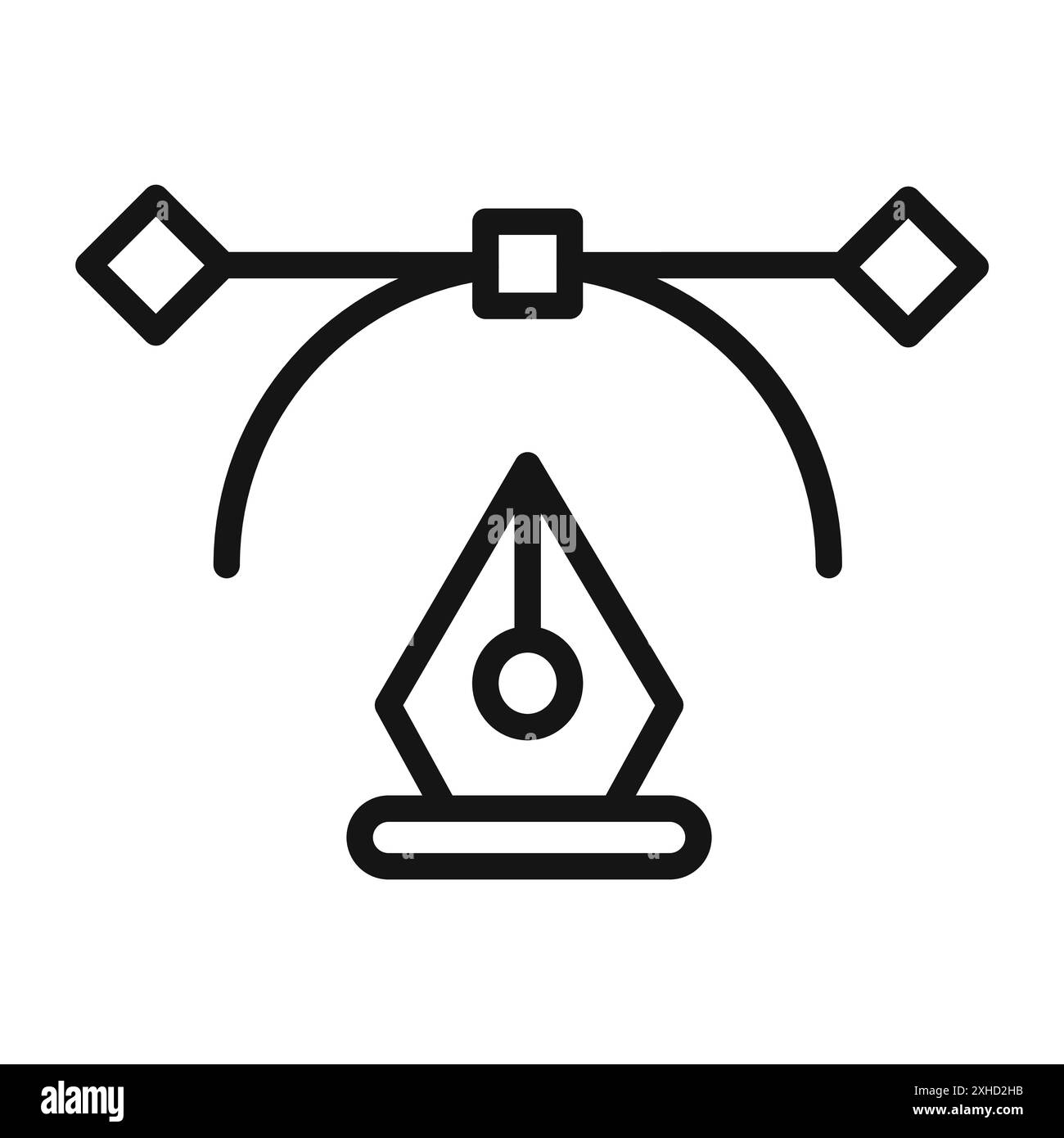 Vektorsymbol Vektorsymbol oder Zeichensatz Sammlung in Schwarzweiß-Umrandung Stock Vektor