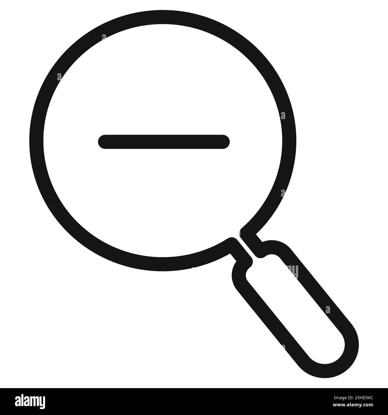 Symbol verkleinern Vektorsymbol oder Zeichensatz Sammlung in Schwarzweiß-Umrandung Stock Vektor