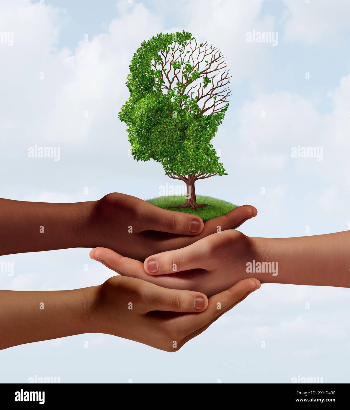 Community Mental Health und Gruppentherapie als Psychologie- oder Psychiatrie-Therapeutin unterstützen Sie bei Hirnstörungen oder Stimmungs- und Verhaltensstörungen. Stockfoto