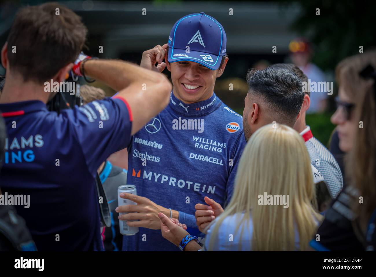 Aktueller Williams F1-Fahrer Alex Alton beim Goodwood Festival of Speed 2024 Stockfoto