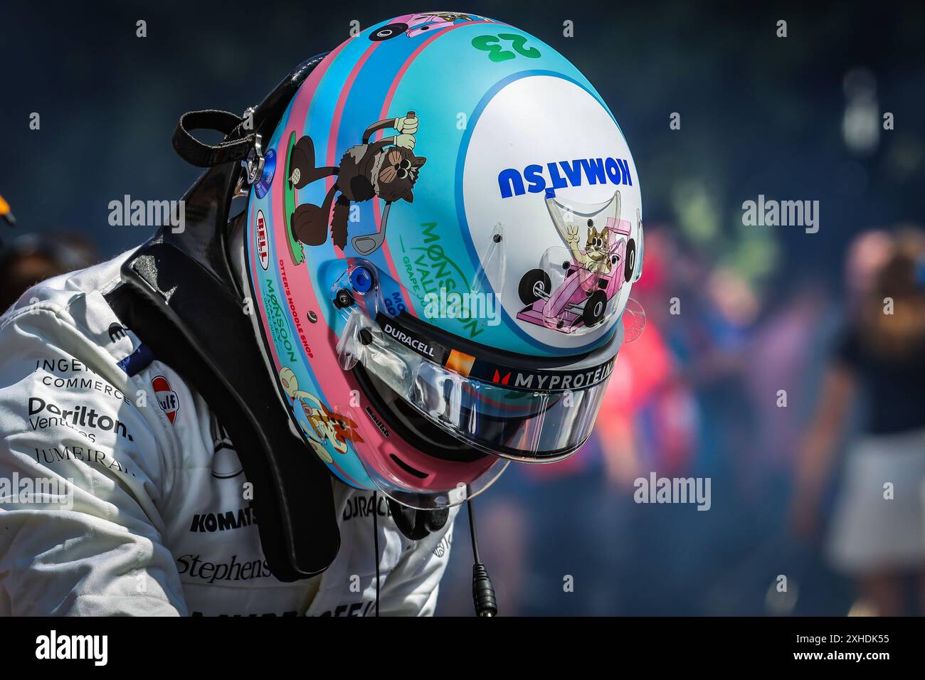 Aktueller Williams F1-Fahrer Alex Alton beim Goodwood Festival of Speed 2024 Stockfoto