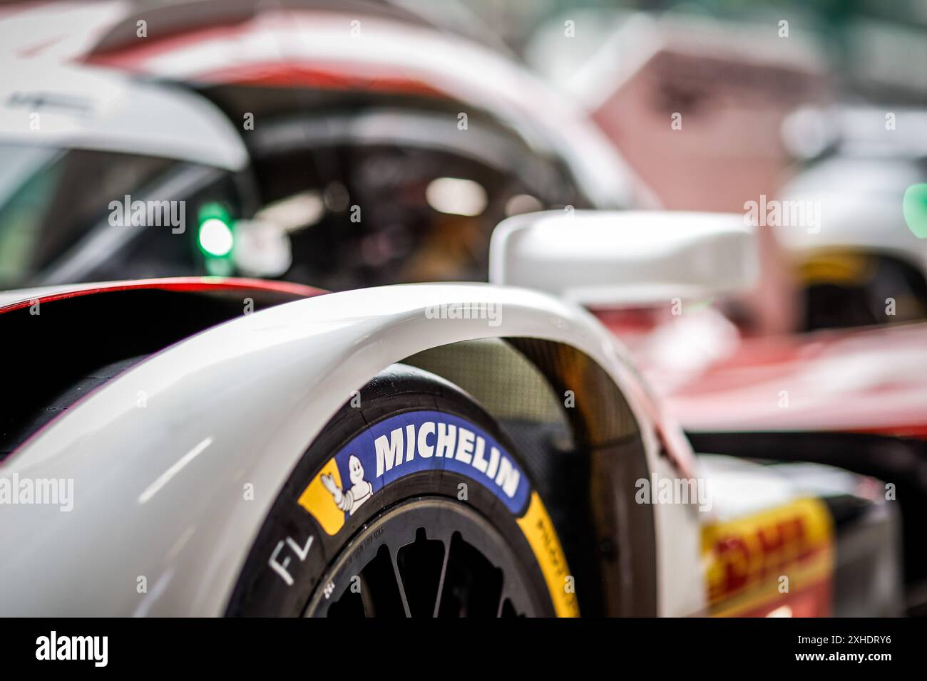 michelin, Reifen, pneu, während der Rolex 6 Stunden von Sao Paulo 2024, 5. Runde der FIA-Langstrecken-Weltmeisterschaft 2024, vom 12. Bis 14. Juli 2024 auf dem Autodromo Jose Carlos Pace in Interlagos, Brasilien Stockfoto