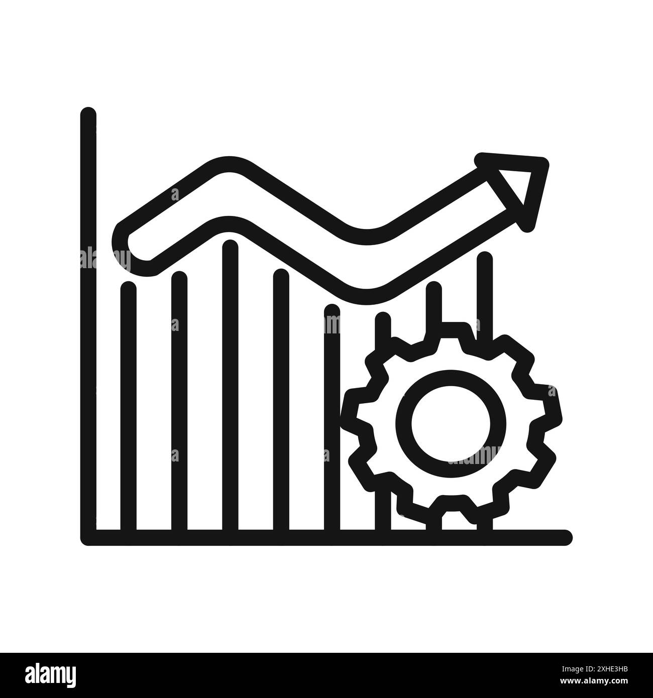 Business Excellence Icon Vektor-Symbol- oder Schildersatz-Kollektion in Schwarz-weiß-Umrandung Stock Vektor