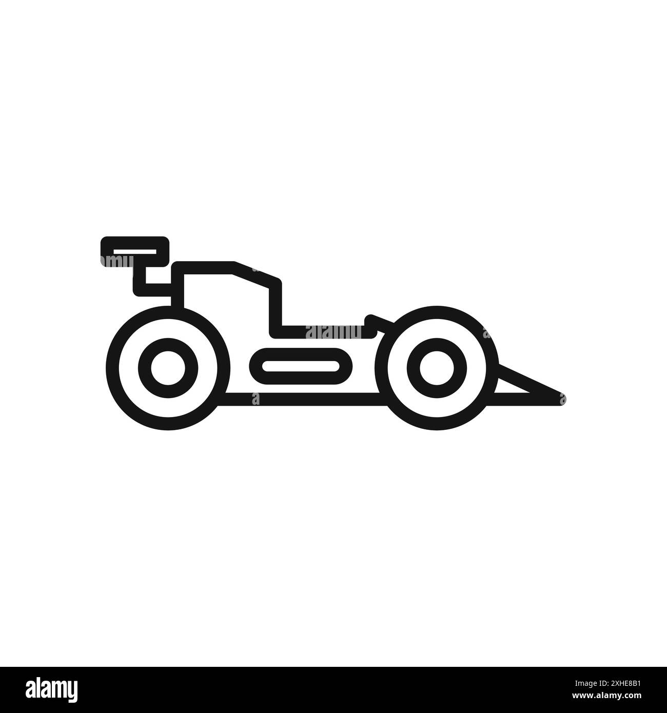 Sportwagensymbol-Kollektion mit Vektorsymbolen oder Schildern in schwarz-weißer Umrandung Stock Vektor