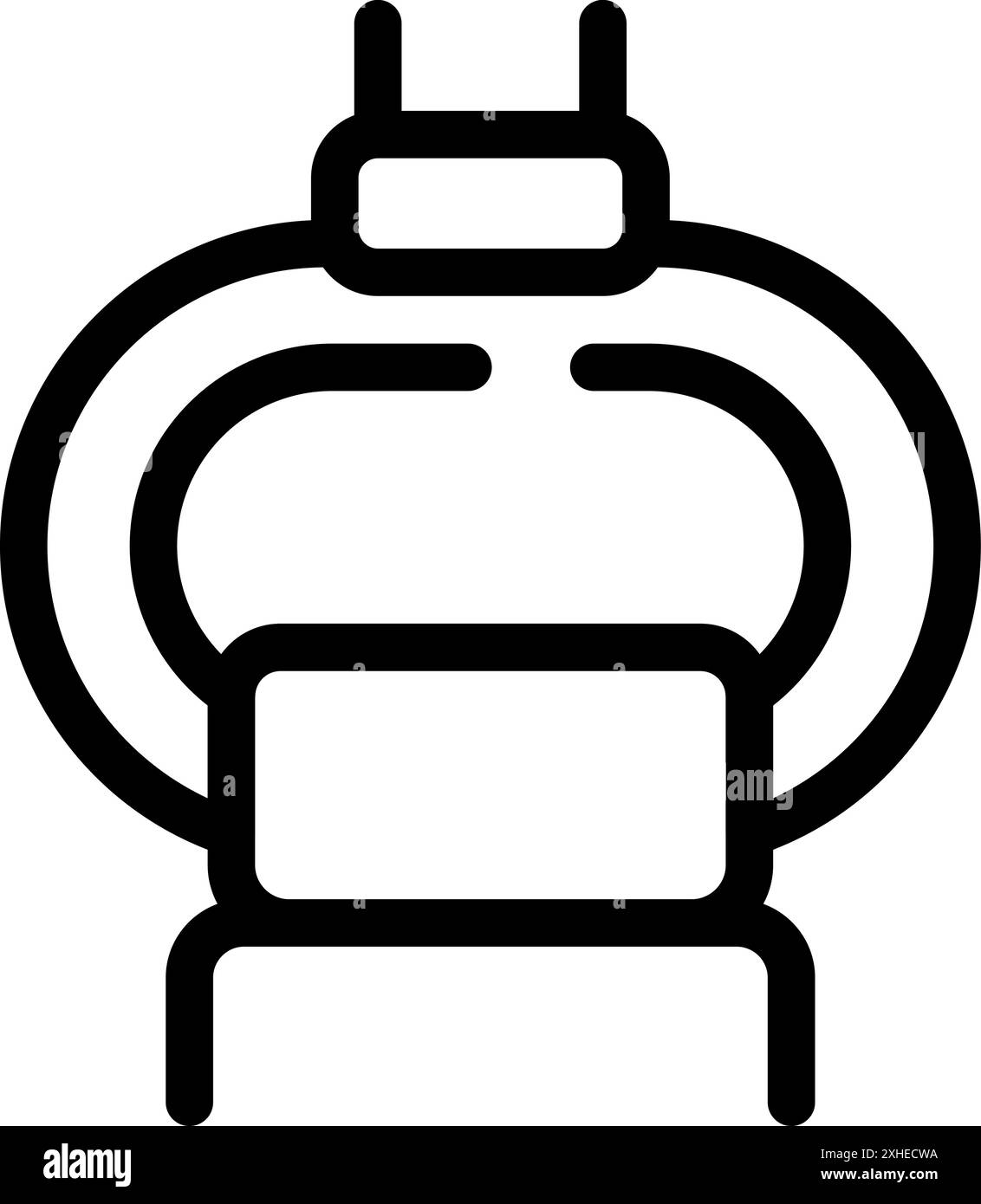 Medizinische Scannermaschine, die Diagnose, Gesundheitswesen und medizinische Ausrüstung Konzept Stock Vektor