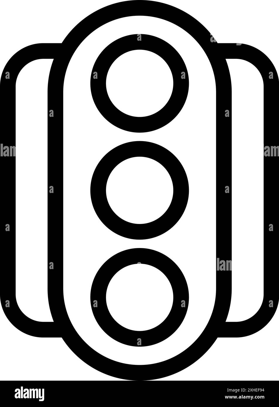 Minimalistische Darstellung einer Ampel mit grünem Licht, perfekt für Projekte im Zusammenhang mit Verkehr, Sicherheit und Transport Stock Vektor