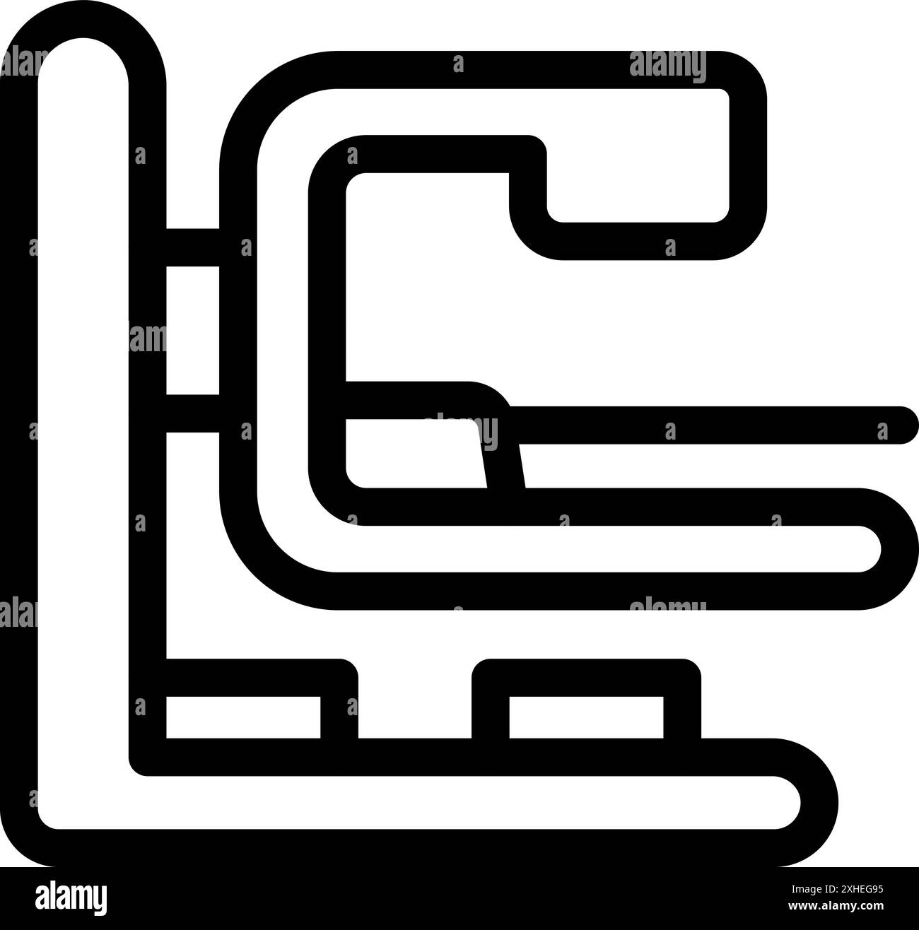 Magnetresonanztomographie-Scanner zur medizinischen Untersuchung mit starken Magnetfeldern und Radiowellen Stock Vektor