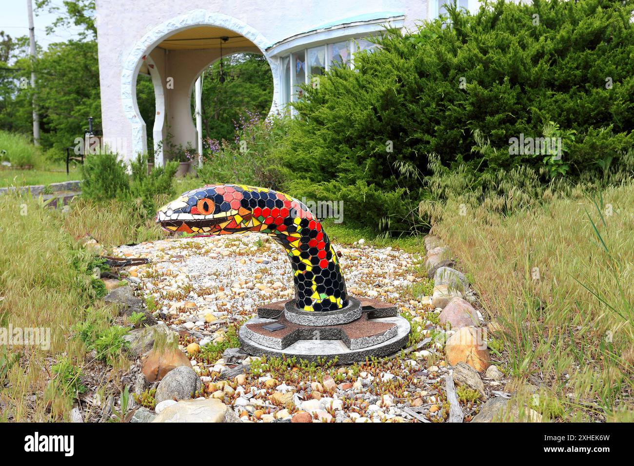 Seltsame Skulptur Westhampton Long Island New York Stockfoto