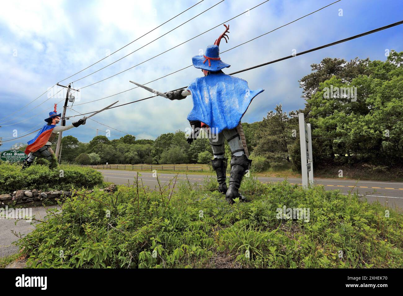 Eintritt zum italienischen Restaurant Casa Basso, Montauk Highway, Westhampton, Long Island, New York Stockfoto