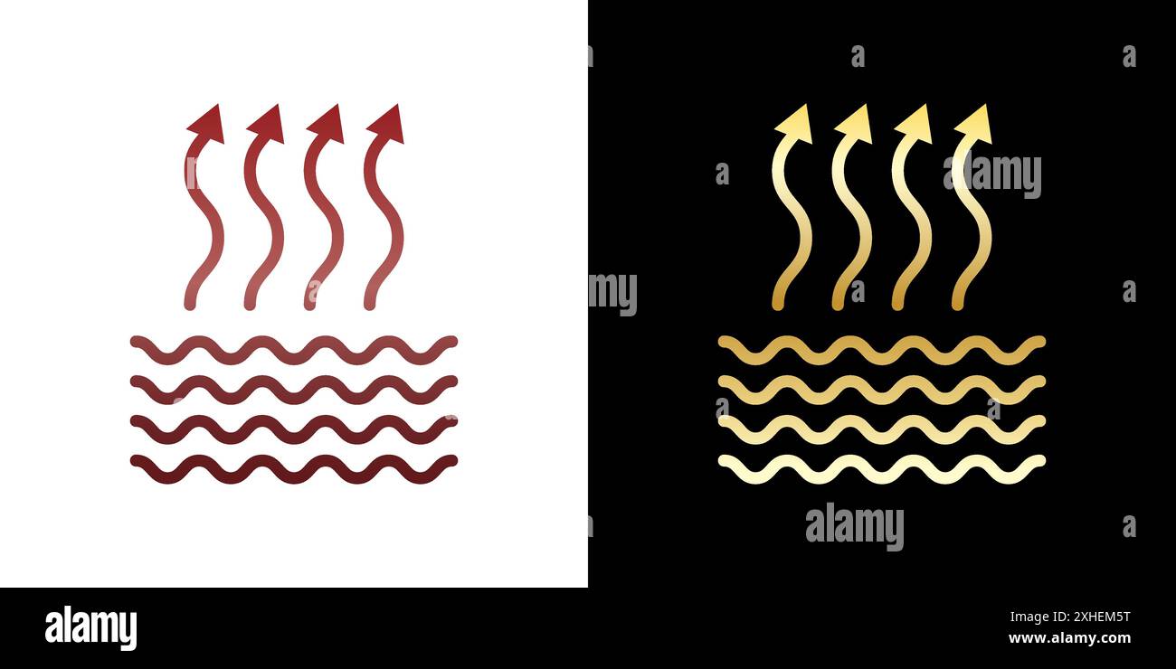 Symbol für atmungsaktives Material mit Luftzirkulation auf Matratze. Stock Vektor