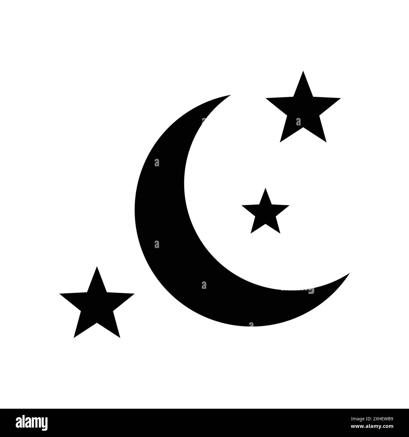Nacht-Symbol-Vektor-Design-Vorlage in weißem Hintergrund Stock Vektor