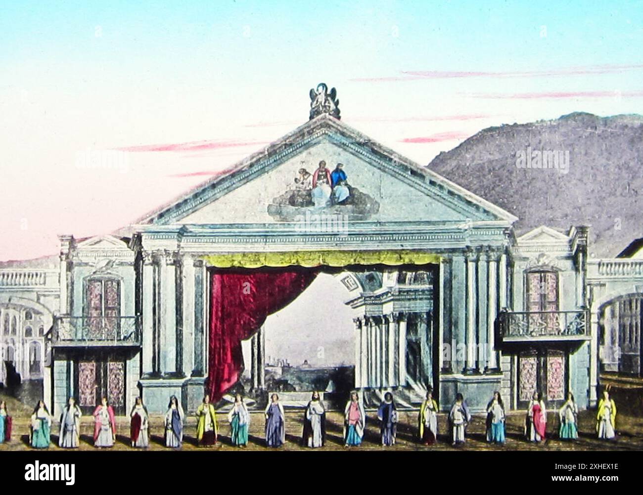 Der Chor, Oberammergau Passionsspiel 1871 Stockfoto