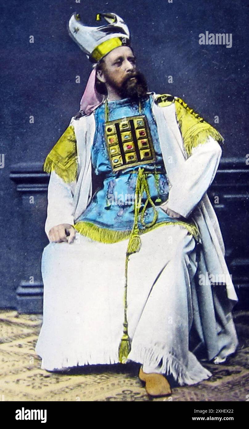 Caiaphas, Oberammergau Passionsspiel 1871 Stockfoto