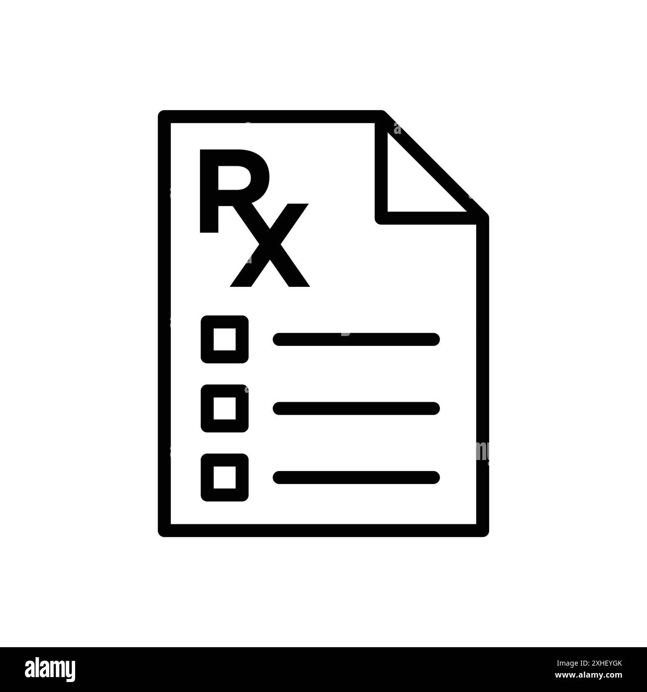 Design-Vorlage für rx-Symbol-Vektor in weißem Hintergrund Stock Vektor