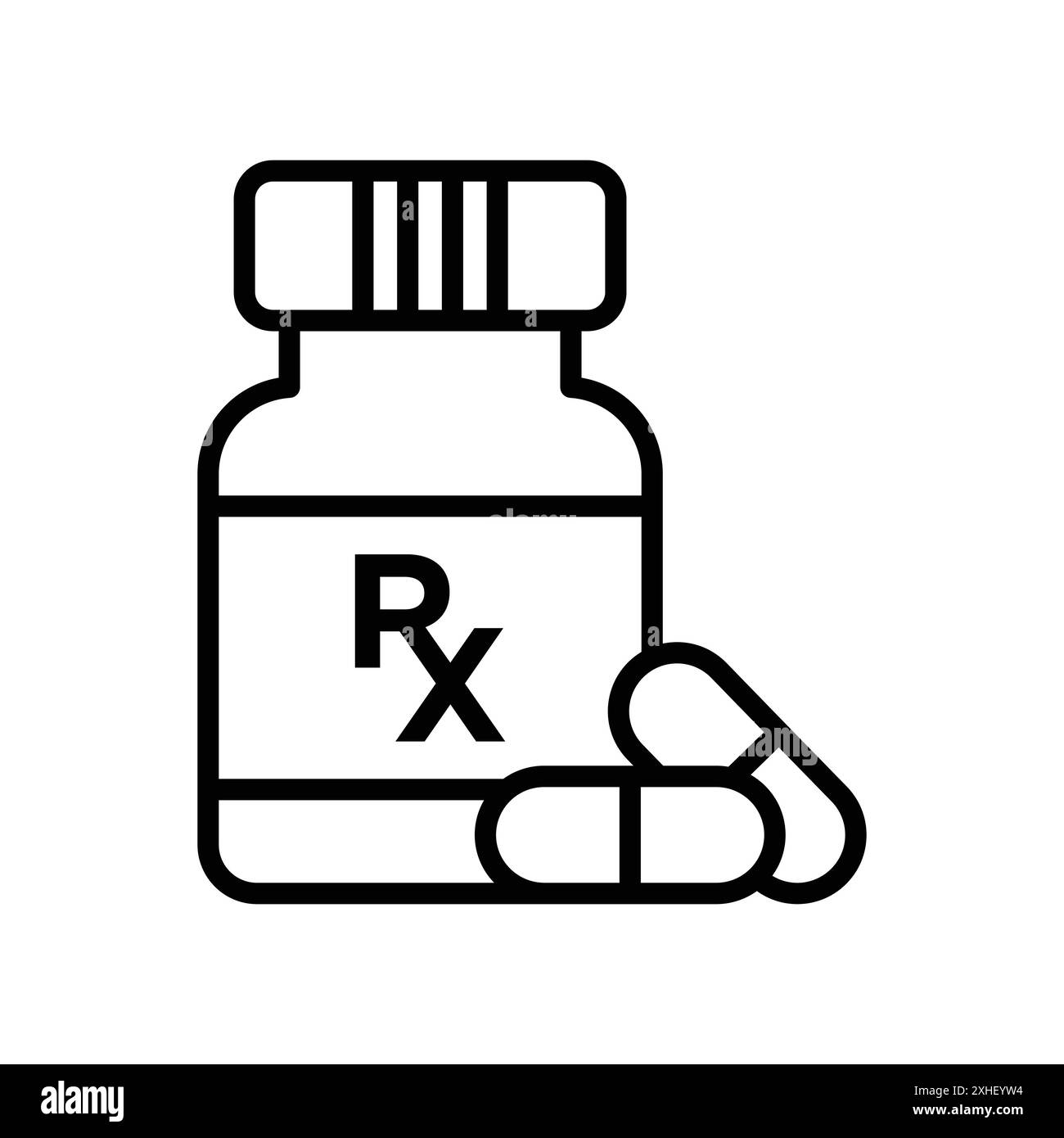 Design-Vorlage für rx-Symbol-Vektor in weißem Hintergrund Stock Vektor