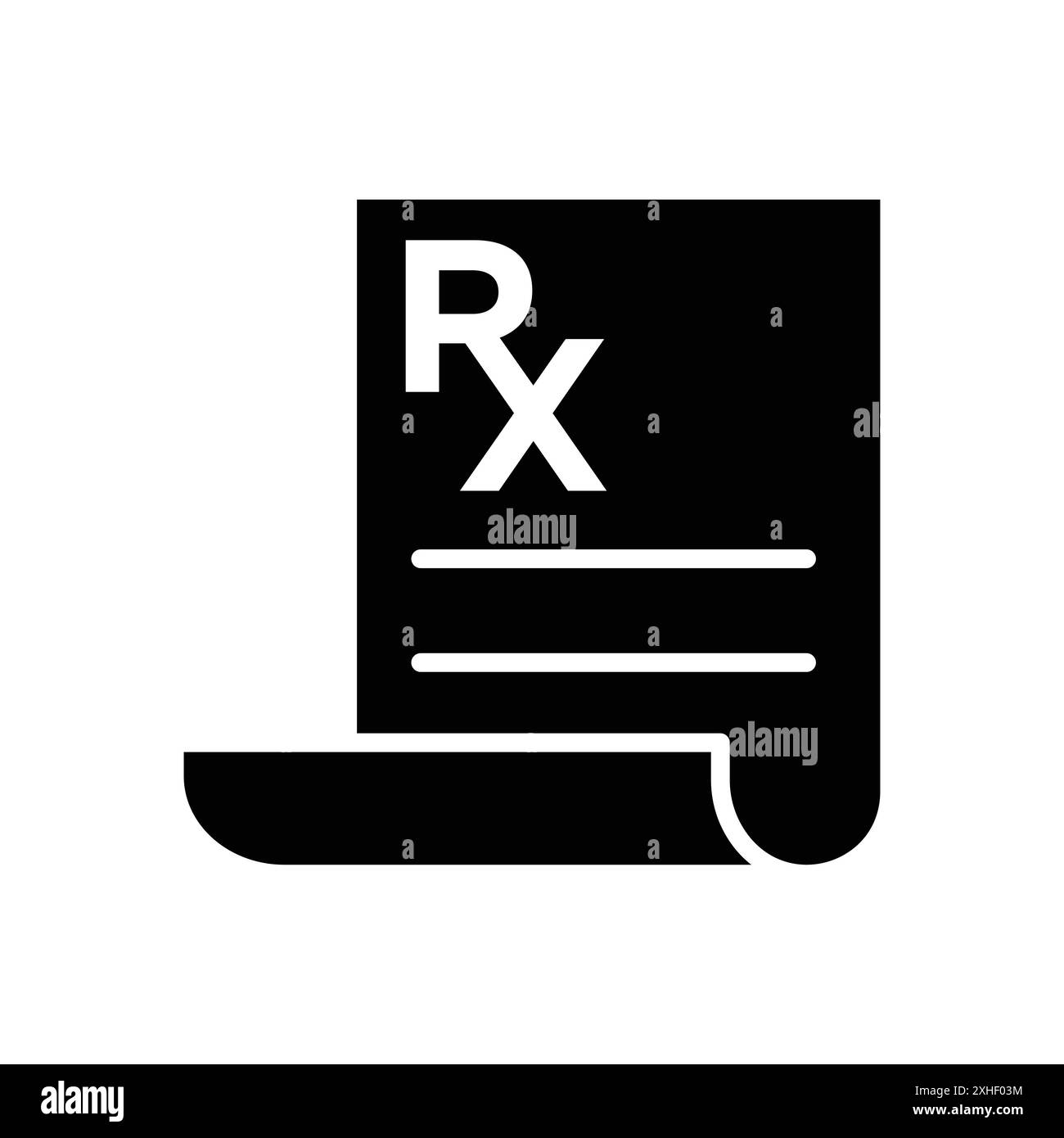 Design-Vorlage für rx-Symbol-Vektor in weißem Hintergrund Stock Vektor