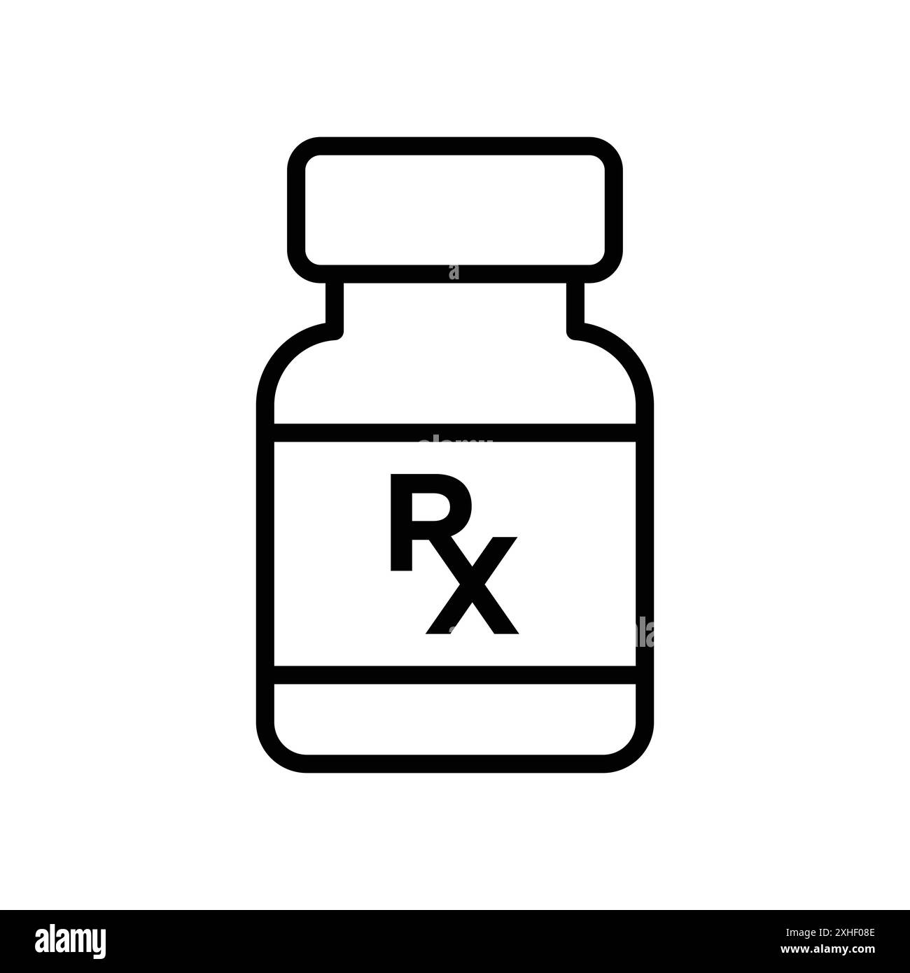 Design-Vorlage für rx-Symbol-Vektor in weißem Hintergrund Stock Vektor