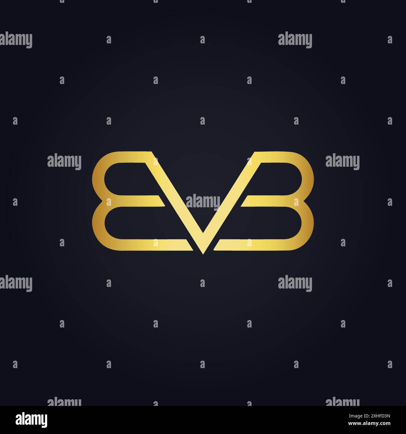 BVB-Logo. B V B-AUSFÜHRUNG. Weißer BVB-Buchstabe. BVB, B V B Letter Logodesign. B V B Letter Logodesign in GOLD, GOLDENES LOGO, DREI, Stil. Letter-Logo-Set Stock Vektor