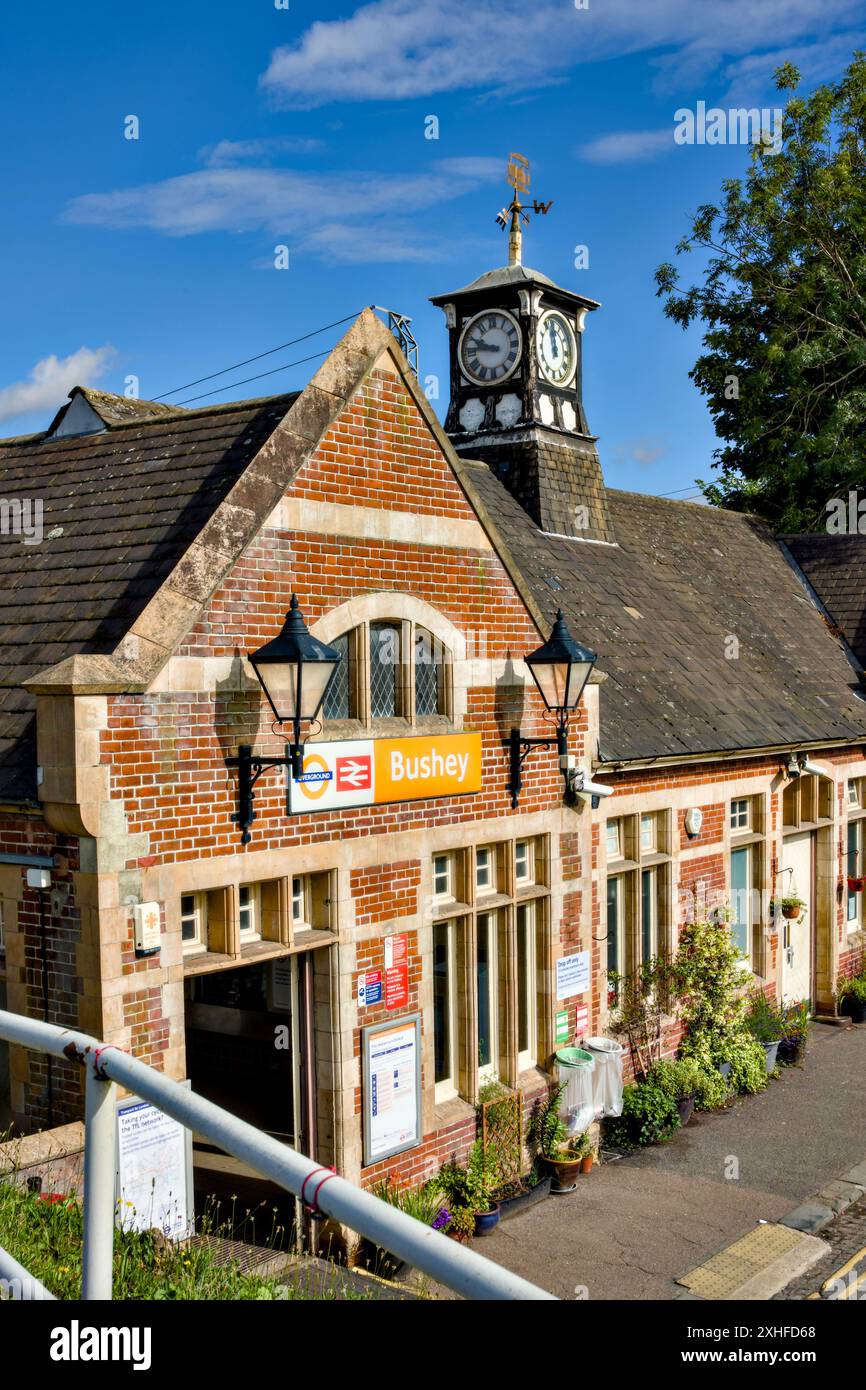 Bushey Station, Hertfordshire, England, Großbritannien Stockfoto